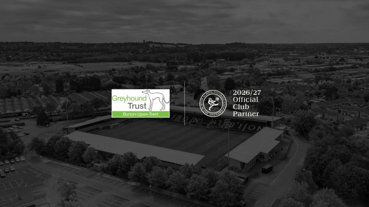 GREYHOUND TRUST BECOME CLUB CHARITY PARTNER — Burton-on-Trent news photo